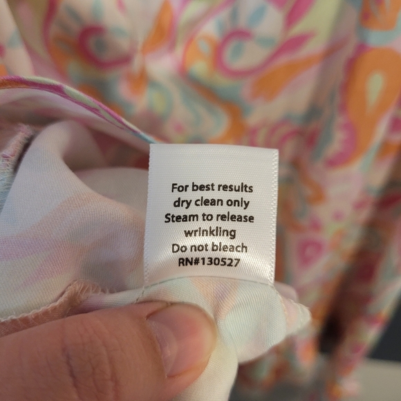 NWT Shore Brand "Sicily" Dress Pastel Paisley Women's Size Large Made in USA - Picture 10 of 14